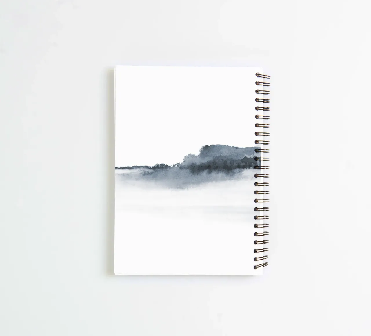 Abstract landschap in blauw-grijs notitieboek met spiraal van NouveauPrints