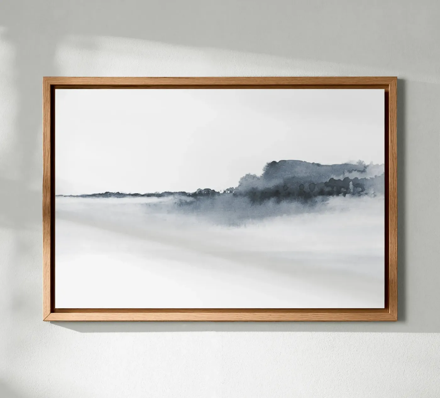 Abstract landscape in blue-grey toile de NouveauPrints