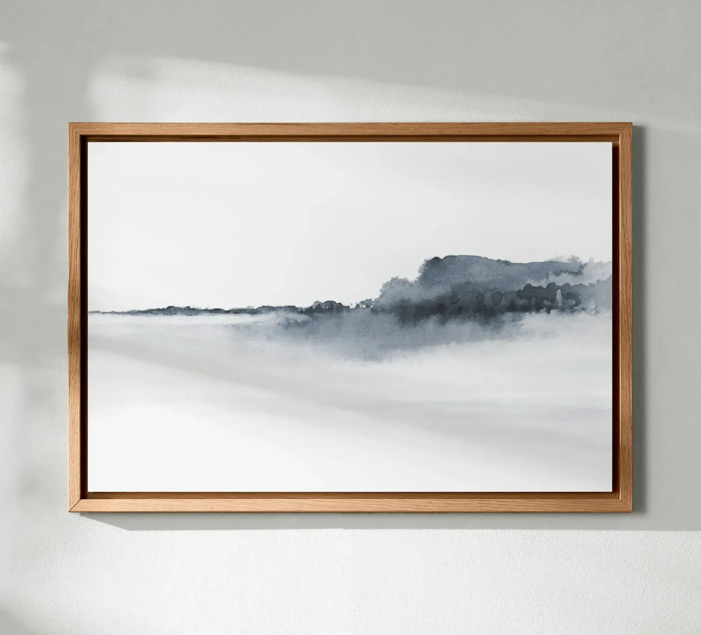 Paysage abstrait en bleu-gris toile de NouveauPrints
