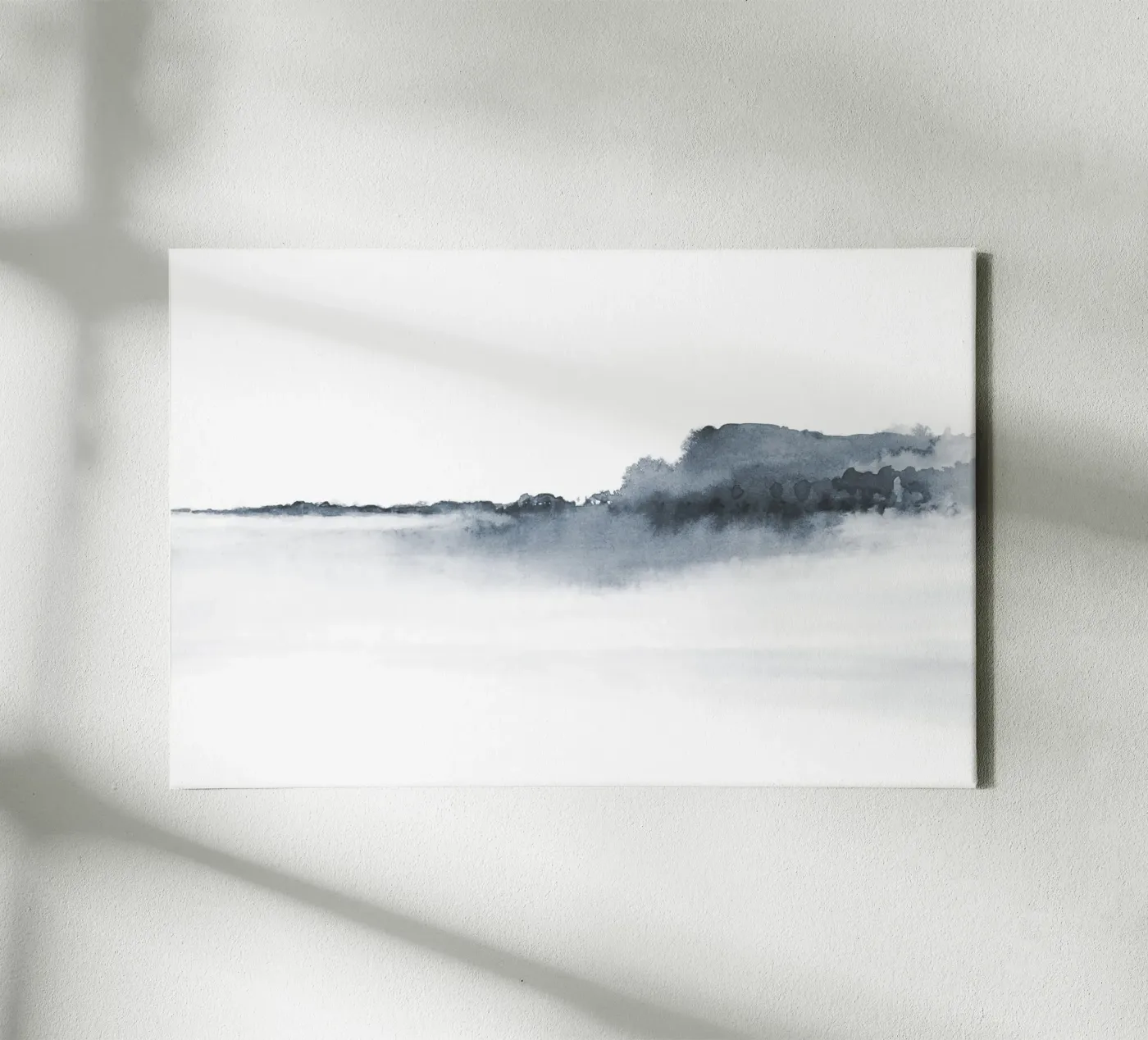 Paysage abstrait en bleu-gris toile de NouveauPrints