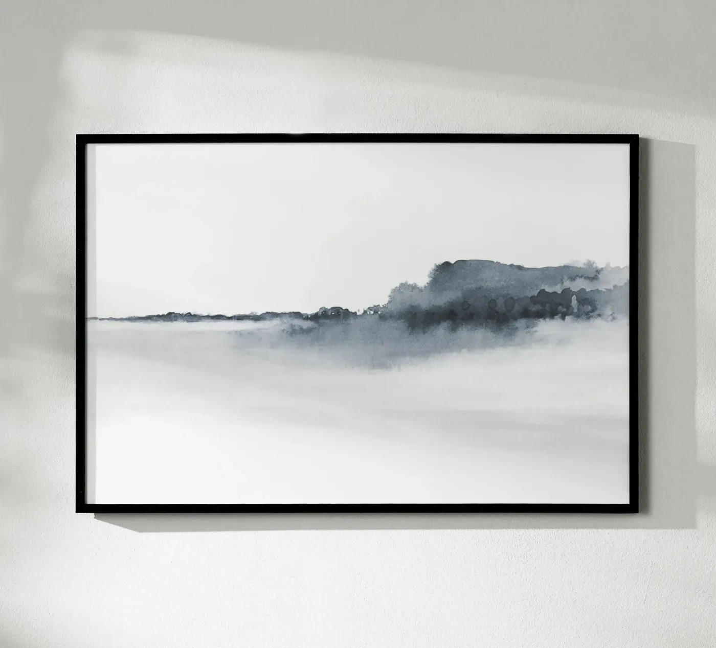 Abstract landscape in blue-grey poster da NouveauPrints