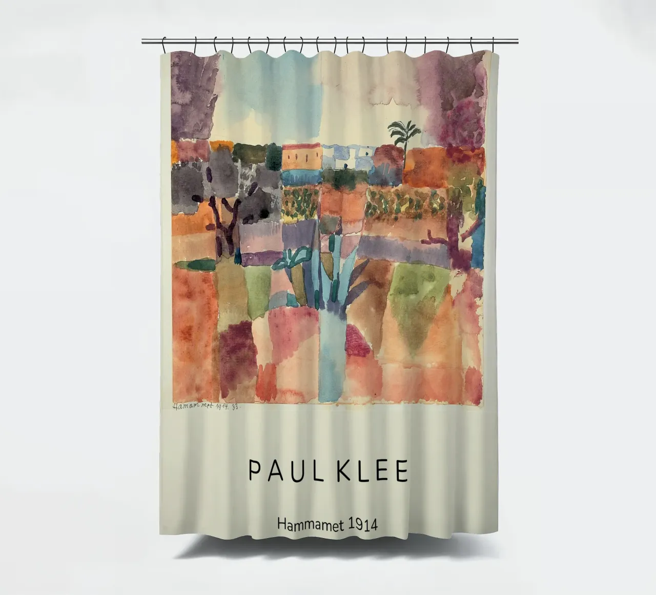 Paul Klee - Hammamet 1914 shower curtain by ARTOTHEK