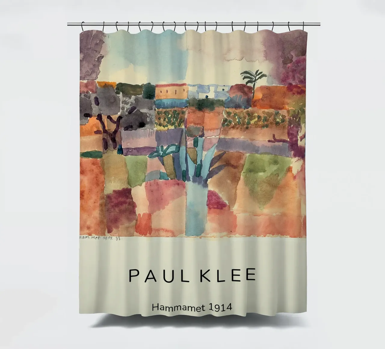 Paul Klee - Hammamet 1914 shower curtain by ARTOTHEK