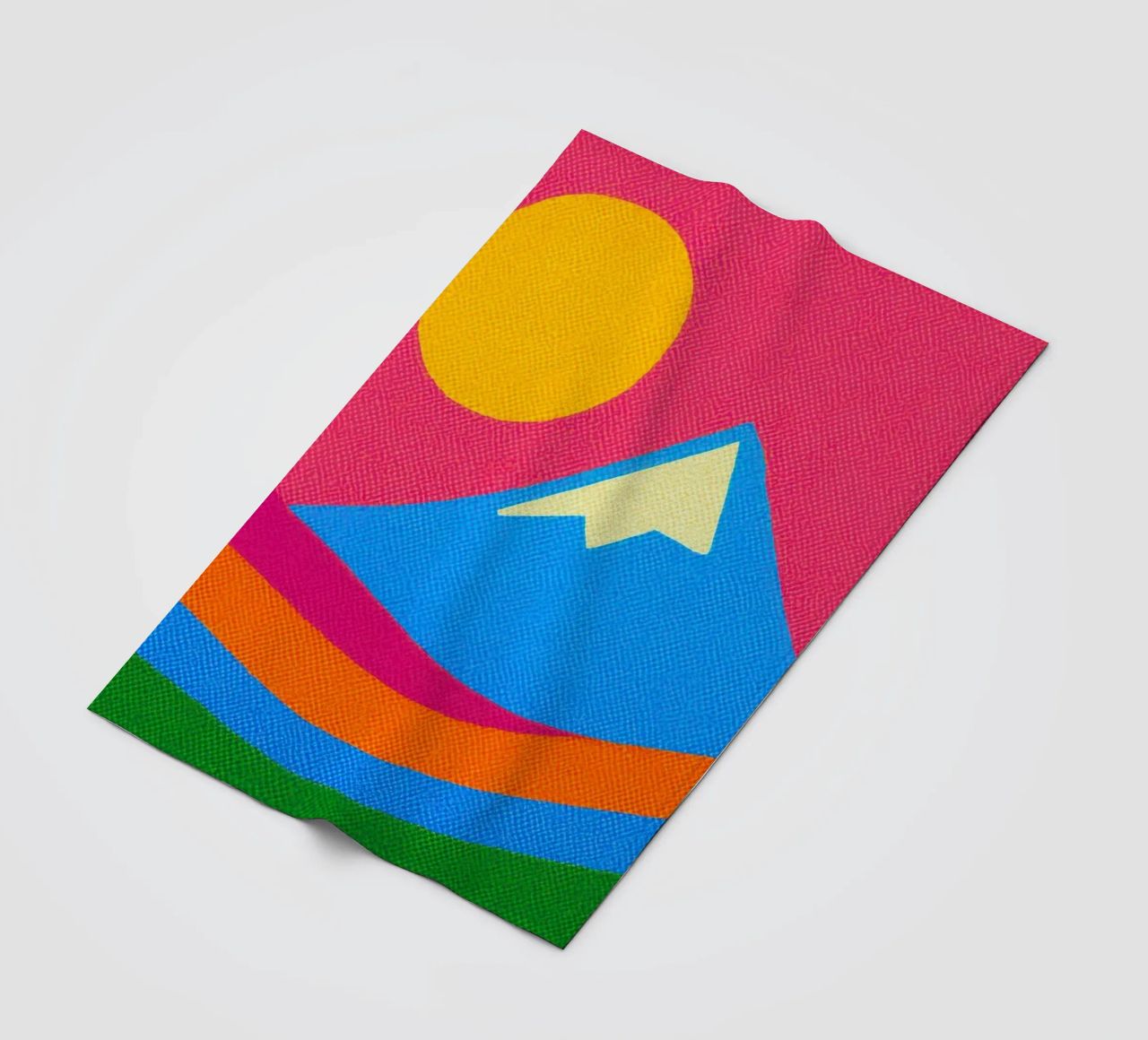 Il Monte Fuji: un'esplosione pop nel cuore del Giappone coperta in pile da Affiches Soleil & Déco Lumineuse – Sunny
