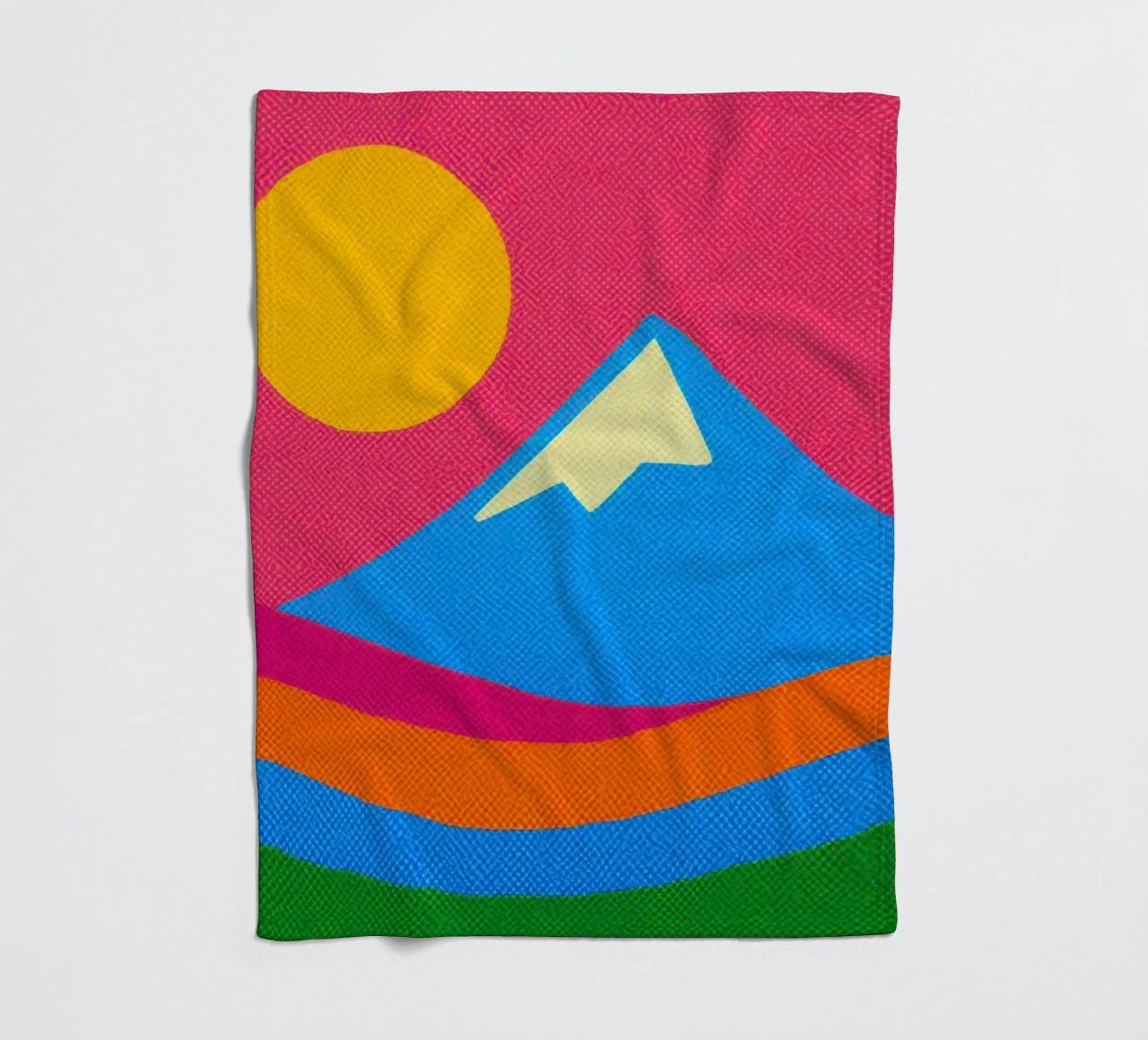 Il Monte Fuji: un'esplosione pop nel cuore del Giappone coperta in pile da Affiches Soleil & Déco Lumineuse – Sunny