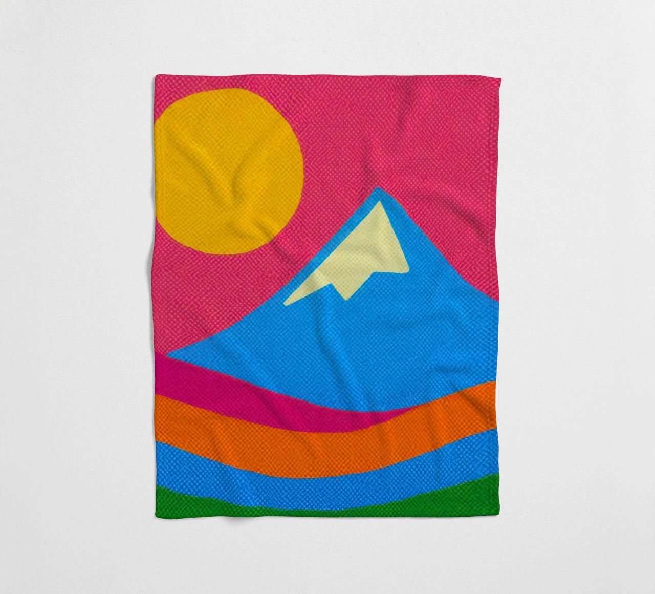 Il Monte Fuji: un'esplosione pop nel cuore del Giappone coperta in pile da Affiches Soleil & Déco Lumineuse – Sunny