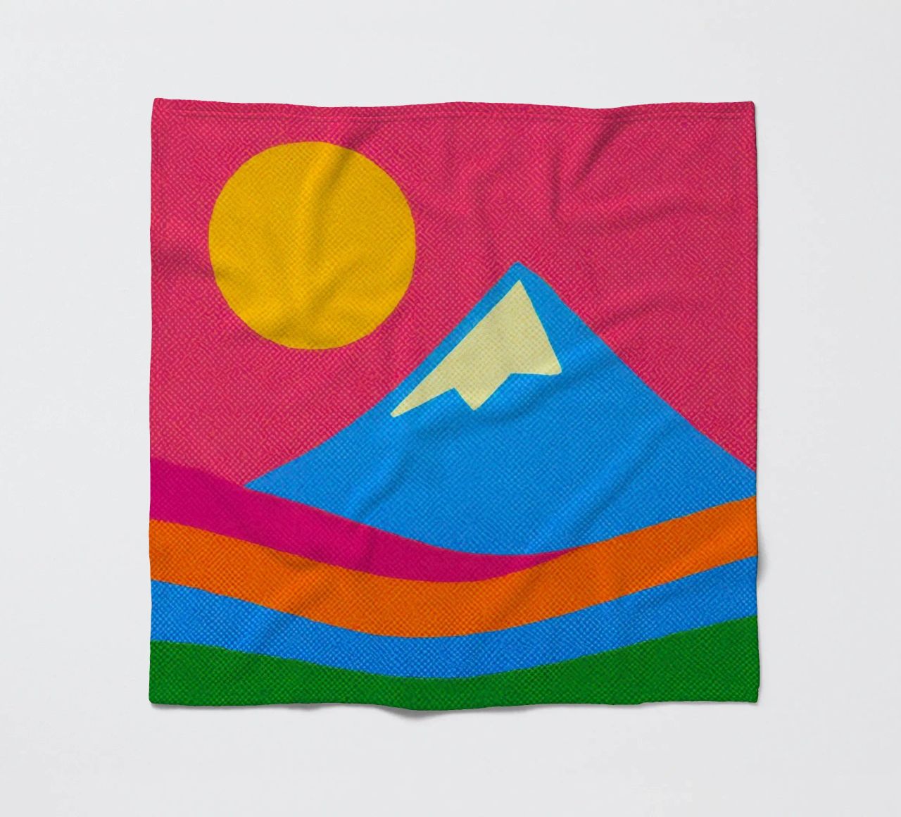 Il Monte Fuji: un'esplosione pop nel cuore del Giappone coperta in pile da Affiches Soleil & Déco Lumineuse – Sunny