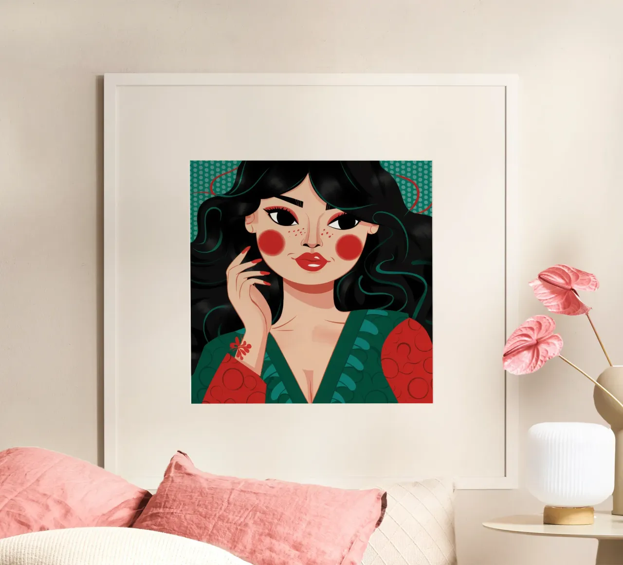 Bellezza delle guance rosse carta hahnemühle da Ivory Frame