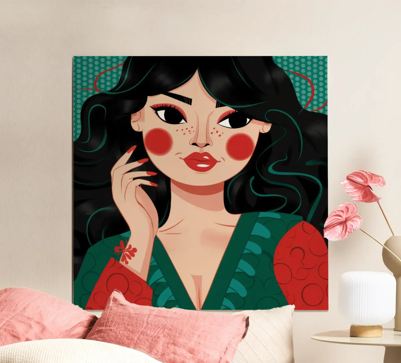 Bellezza delle guance rosse carta hahnemühle da Ivory Frame