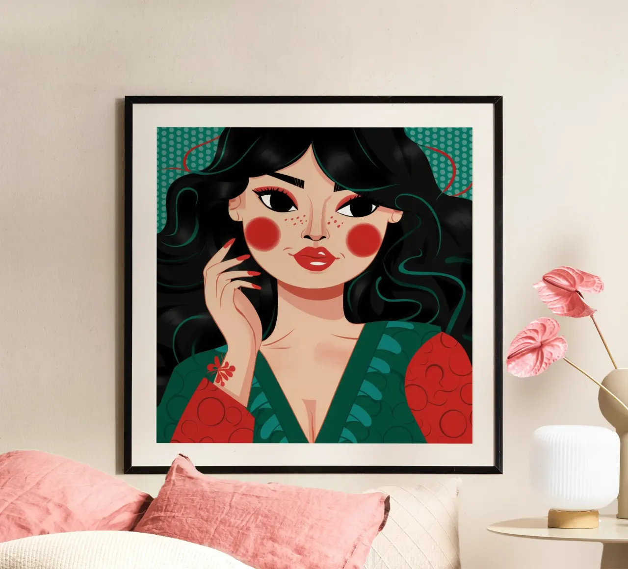 Bellezza delle guance rosse carta hahnemühle da Ivory Frame