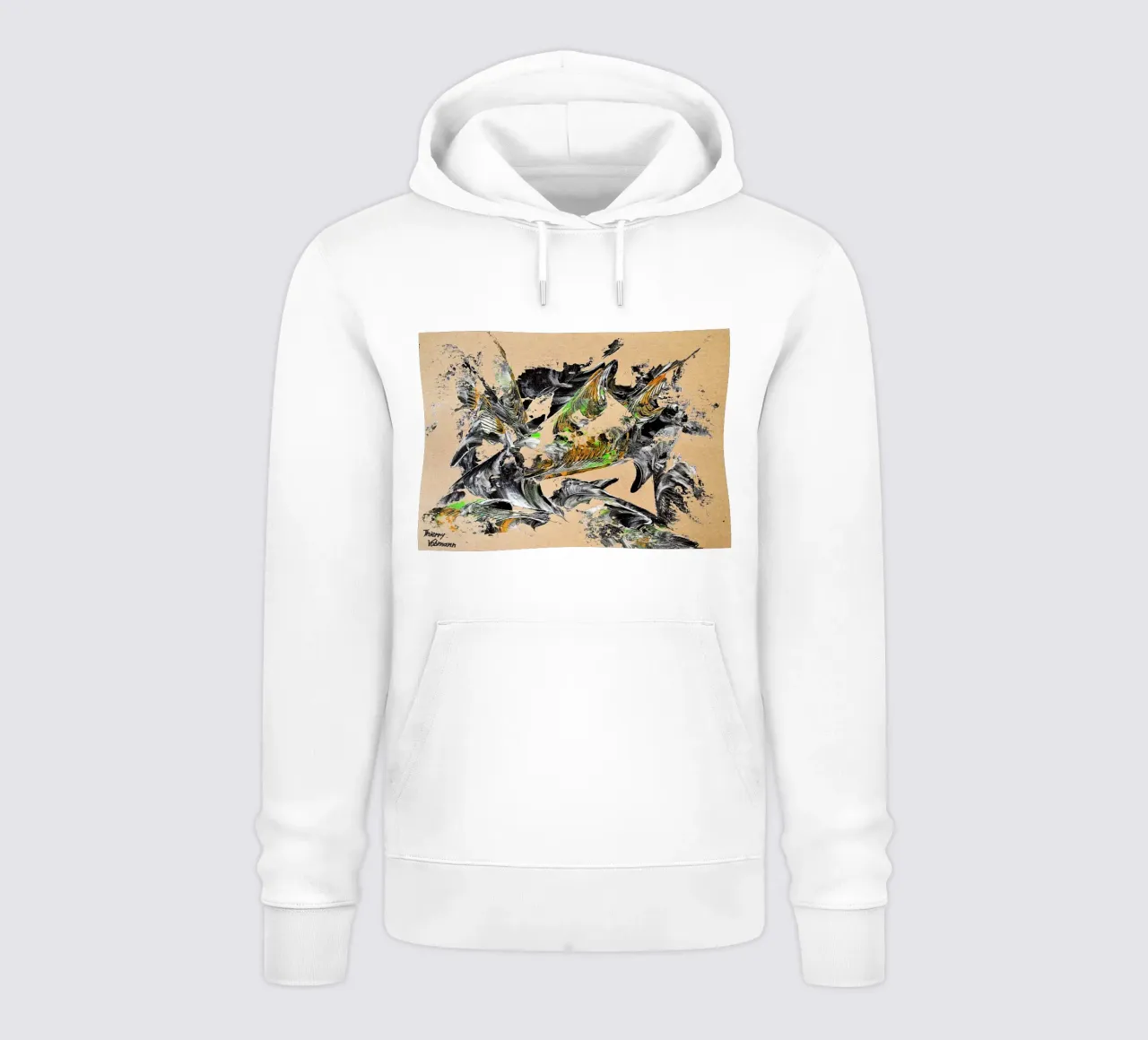 MESSAGE FROM THE HEART 30 Hoodie von Thierry Vobmann Abstract painting