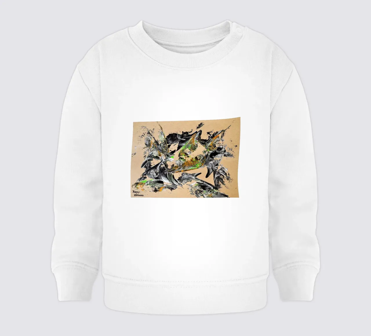 MESSAGE FROM THE HEART 30 Baby Sweatshirt von Thierry Vobmann Abstract painting