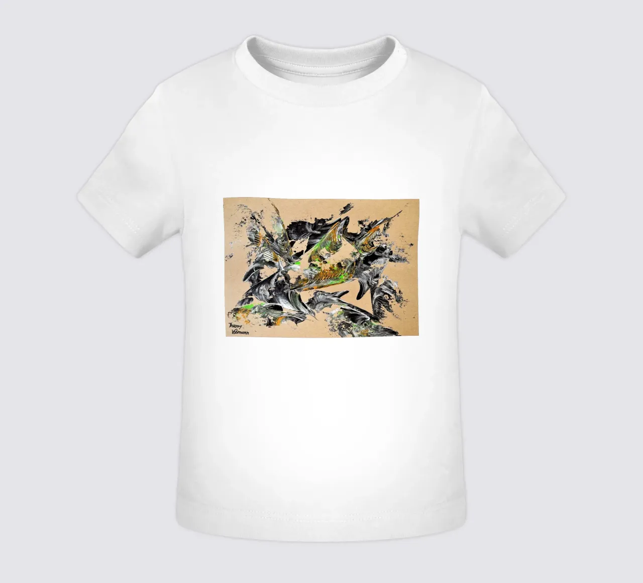 MESSAGE FROM THE HEART 30 Baby T-Shirt von Thierry Vobmann Abstract painting