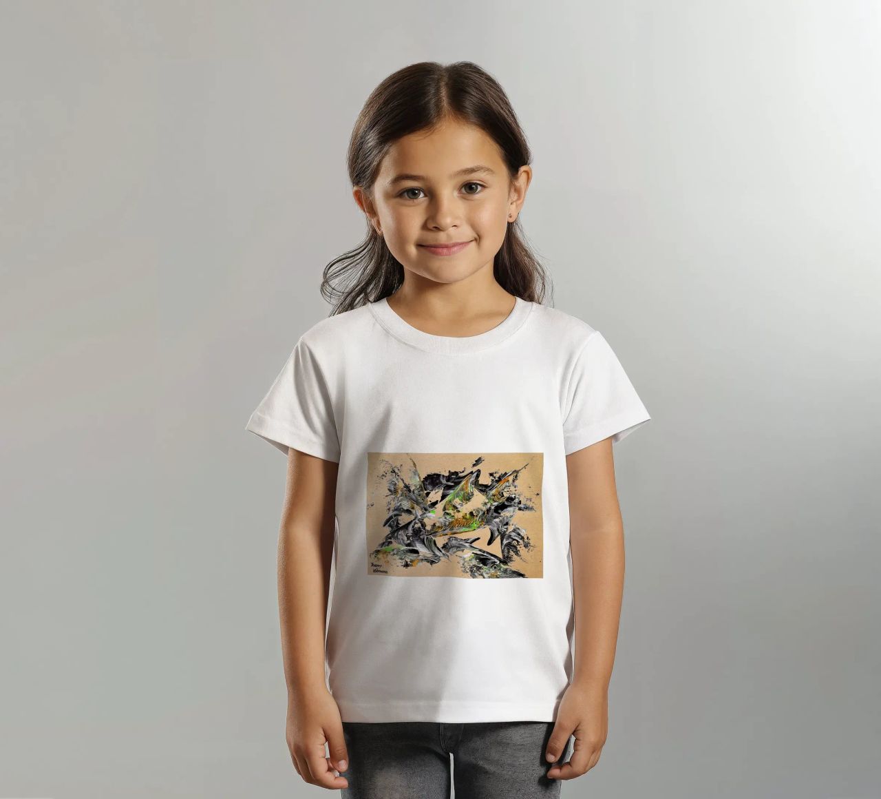 MESSAGE FROM THE HEART 30 t-shirt bambini da Thierry Vobmann Abstract painting