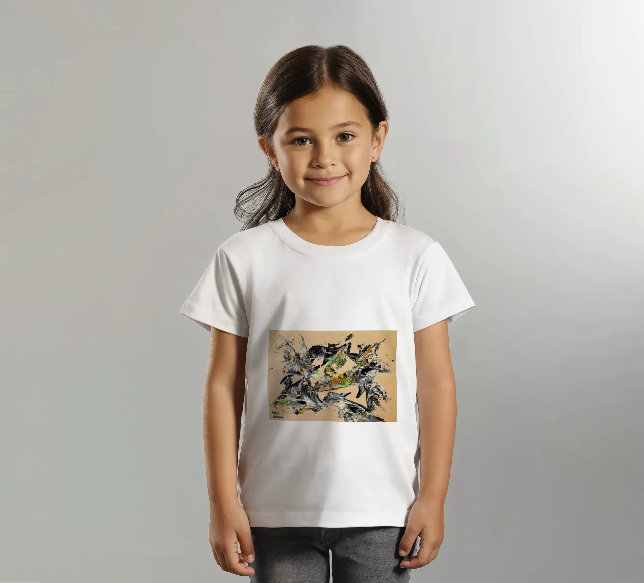 MESSAGE FROM THE HEART 30 t-shirt bambini da Thierry Vobmann Abstract painting