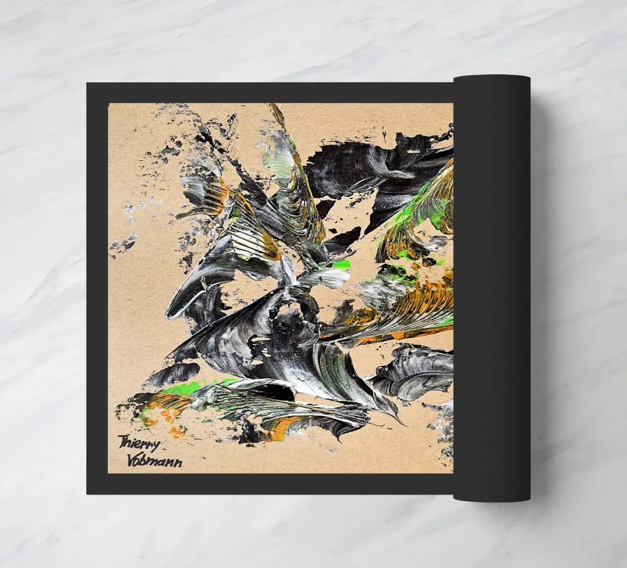 MESSAGE FROM THE HEART 30 zerbino da Thierry Vobmann Abstract painting