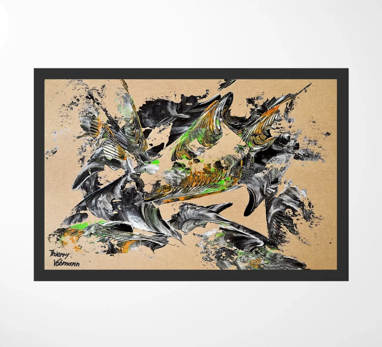 MESSAGE FROM THE HEART 30 Fußmatte von Thierry Vobmann Abstract painting