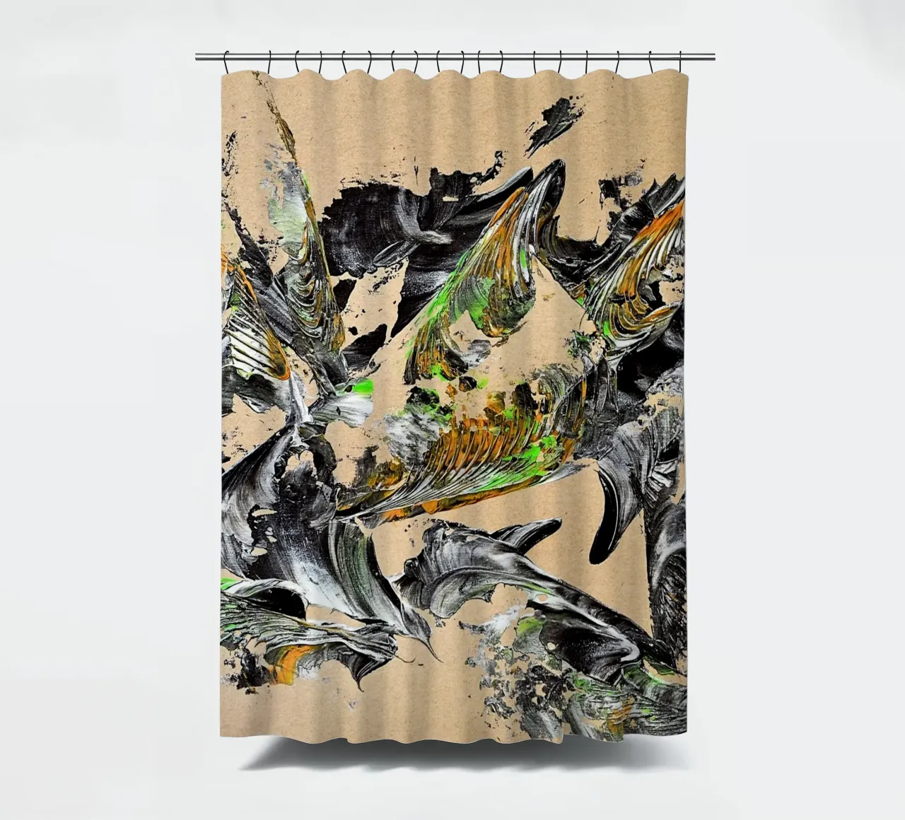 MESSAGE FROM THE HEART 30 tenda da doccia da Thierry Vobmann Abstract painting