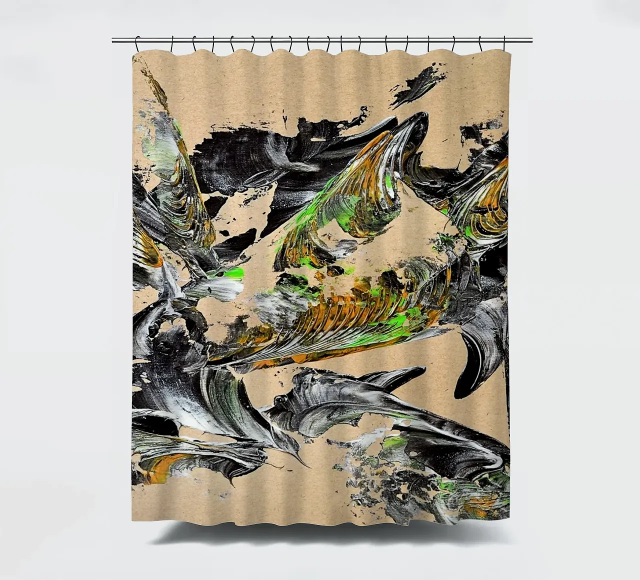 MESSAGE FROM THE HEART 30 tenda da doccia da Thierry Vobmann Abstract painting