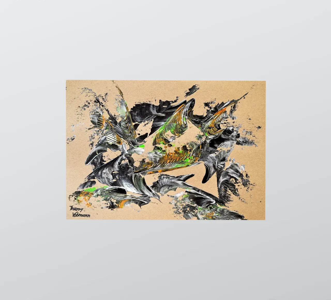 MESSAGE FROM THE HEART 30 adesivo da Thierry Vobmann Abstract painting
