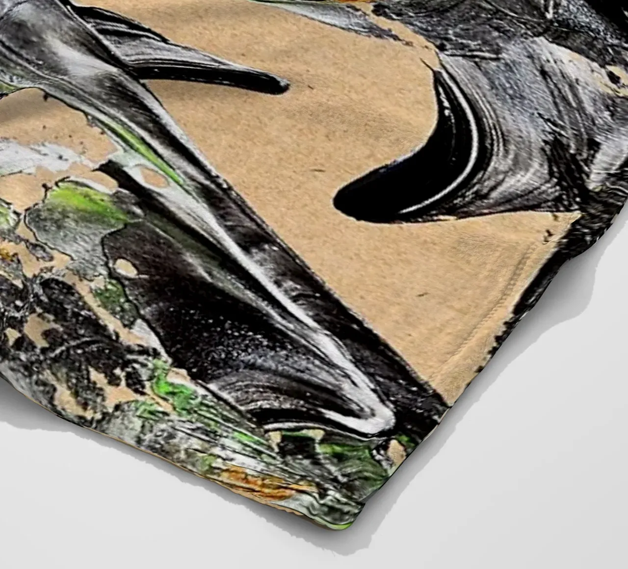 MESSAGE FROM THE HEART 30 coperta in pile da Thierry Vobmann Abstract painting