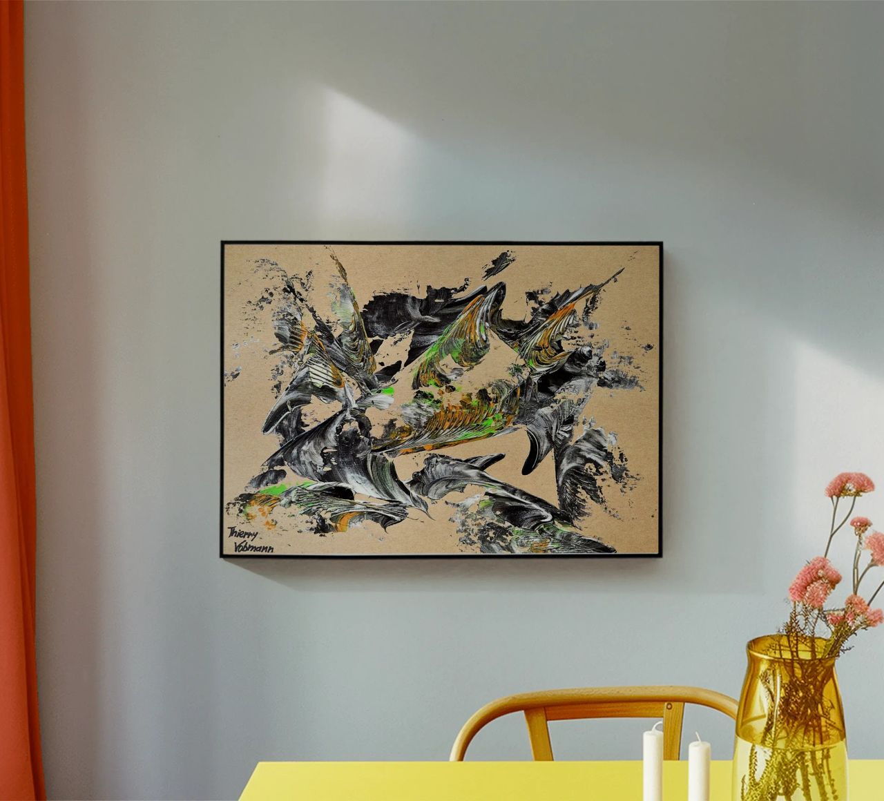 MESSAGE FROM THE HEART 30 plexiglass da Thierry Vobmann Abstract painting
