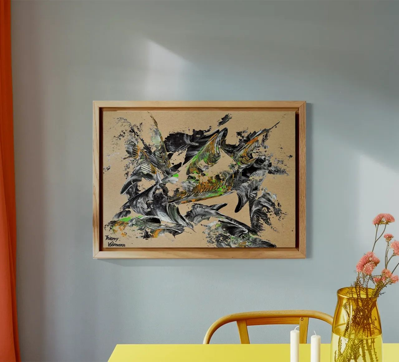 MESSAGE FROM THE HEART 30 alluminio dibond da Thierry Vobmann Abstract painting