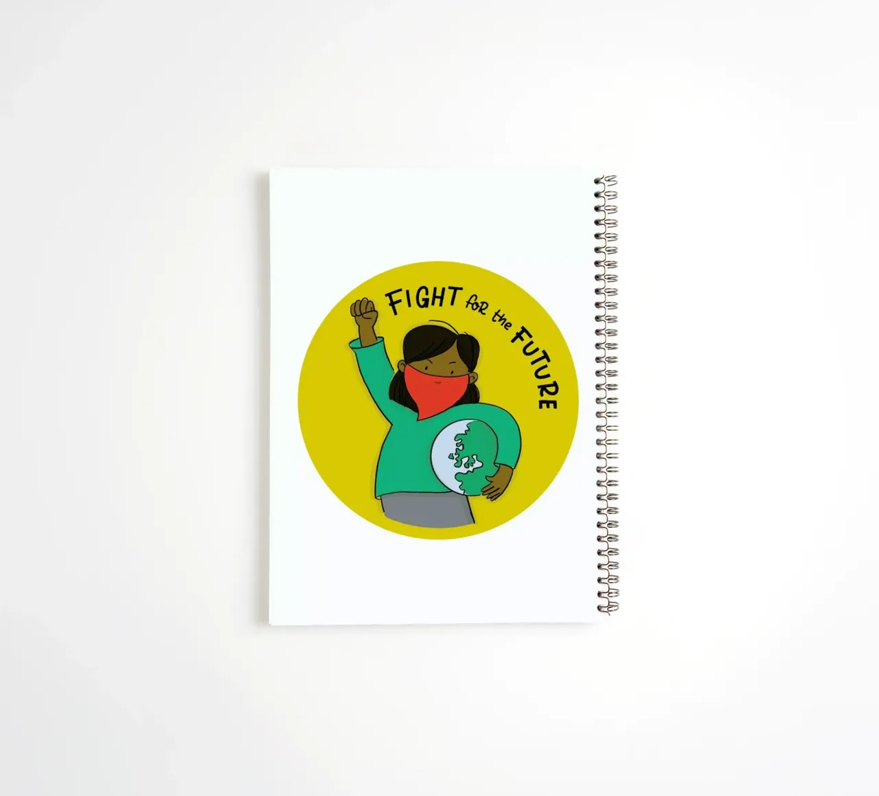 Fight For Future 2 spiral notebook by Geborgen Wachsen x JUNIQE