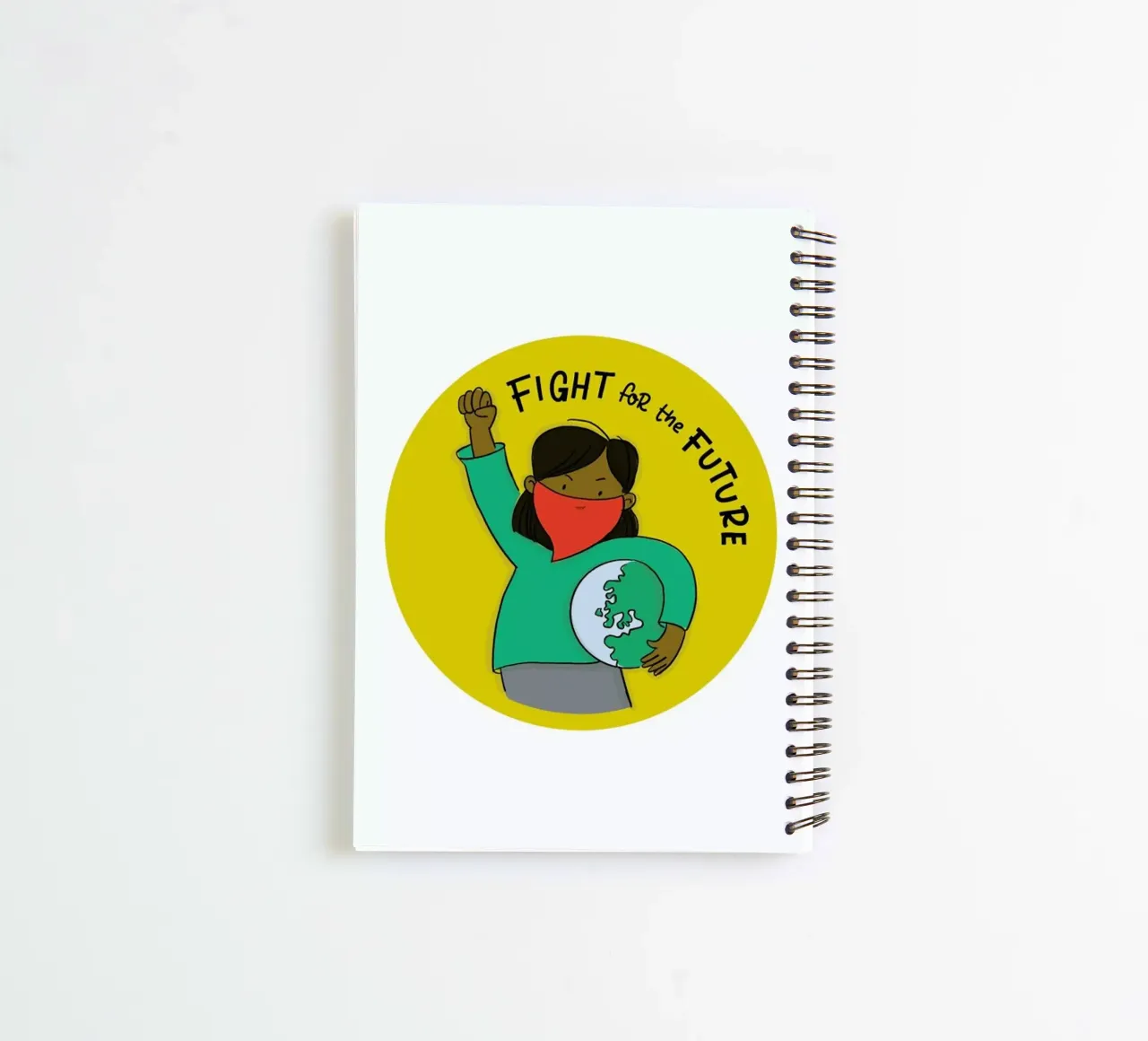 Fight For Future 2 spiral notebook by Geborgen Wachsen x JUNIQE