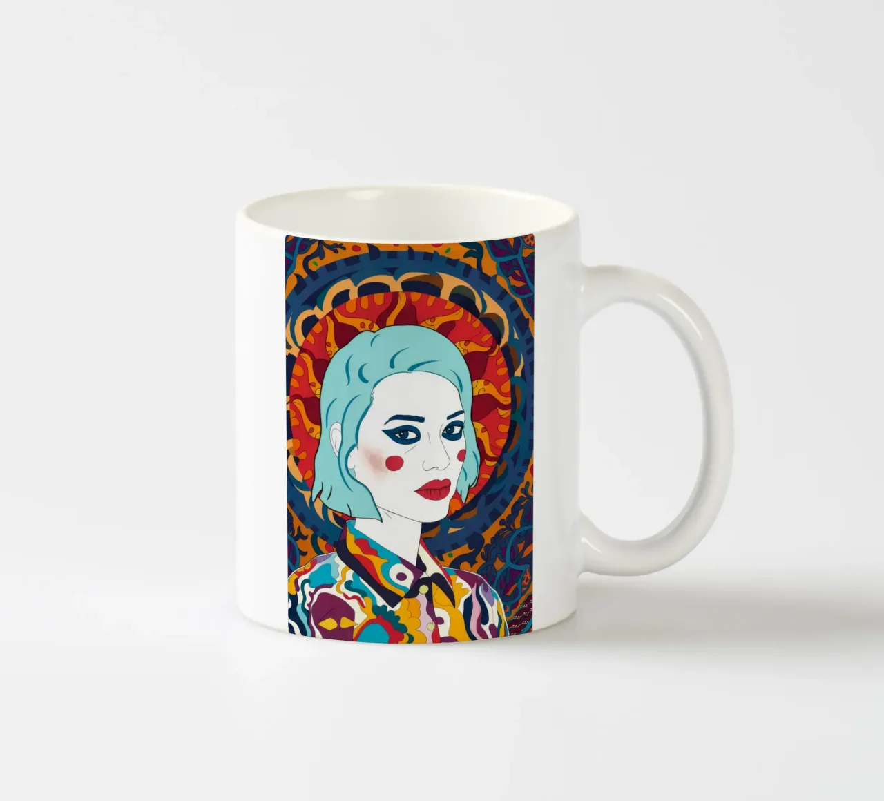 Ritratto caleidoscopico tazza in ceramica da Ivory Frame