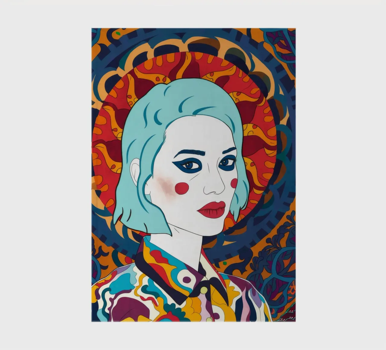 Kaleidoscopic Portrait notebook by Ivory Frame