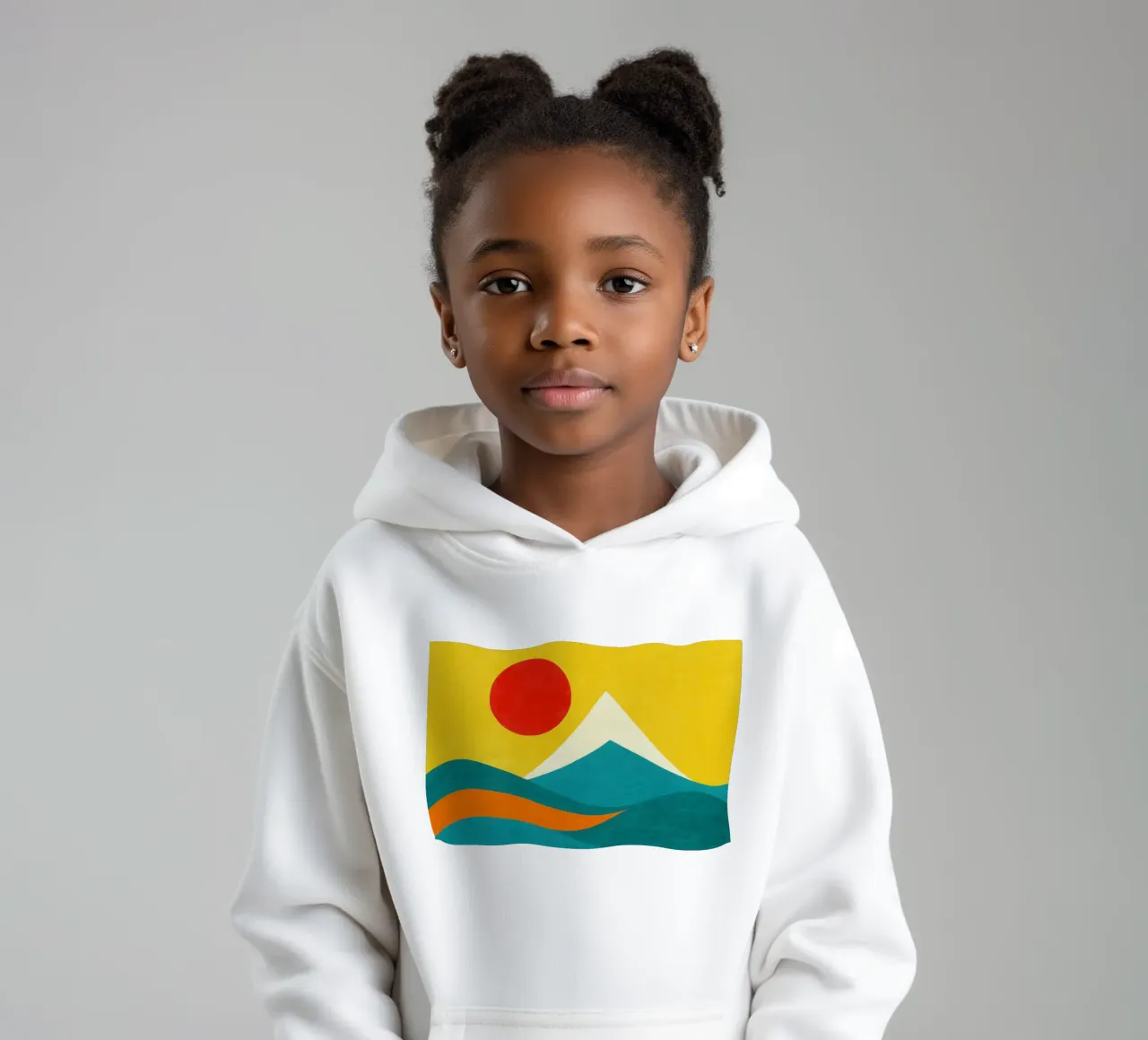 Mount Fuji - The Radiance of the Red Sun kids hoodie by Affiches Soleil & Déco Lumineuse – Sunny