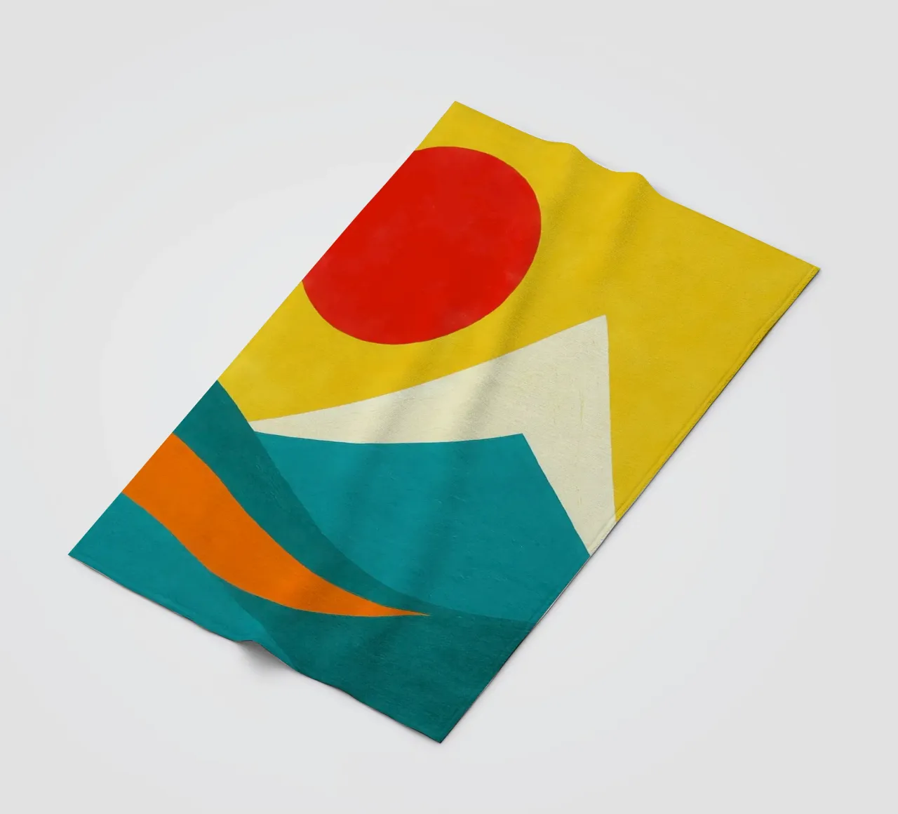 Mount Fuji - The Radiance of the Red Sun fleece blanket by Affiches Soleil & Déco Lumineuse – Sunny