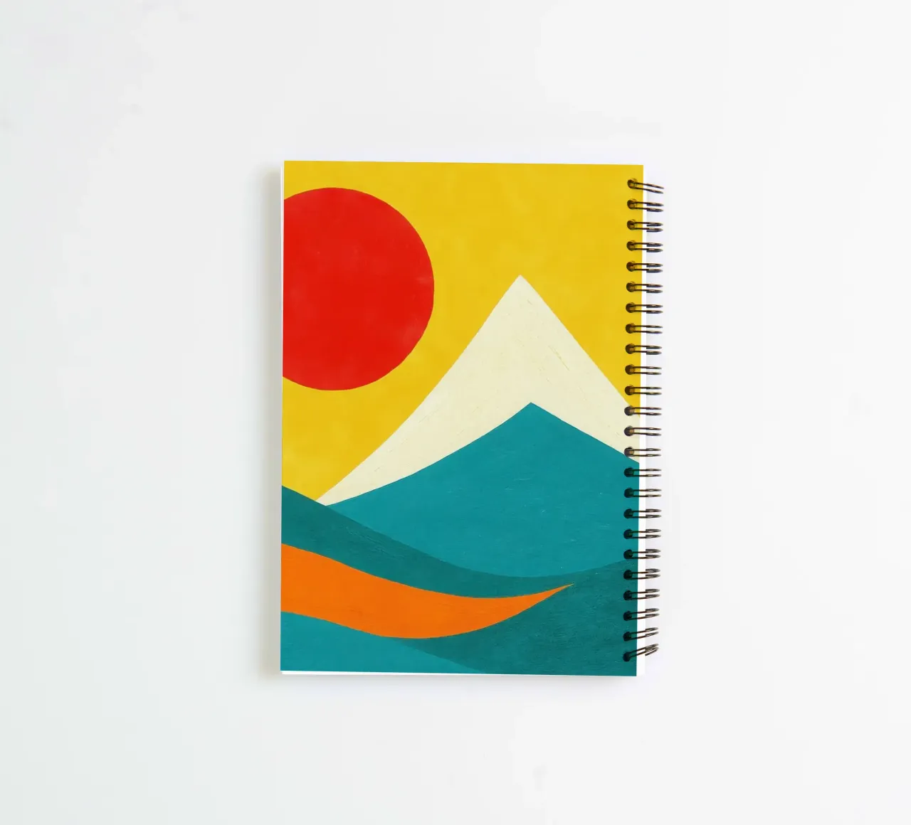 Mount Fuji - The Radiance of the Red Sun spiral notebook by Affiches Soleil & Déco Lumineuse – Sunny