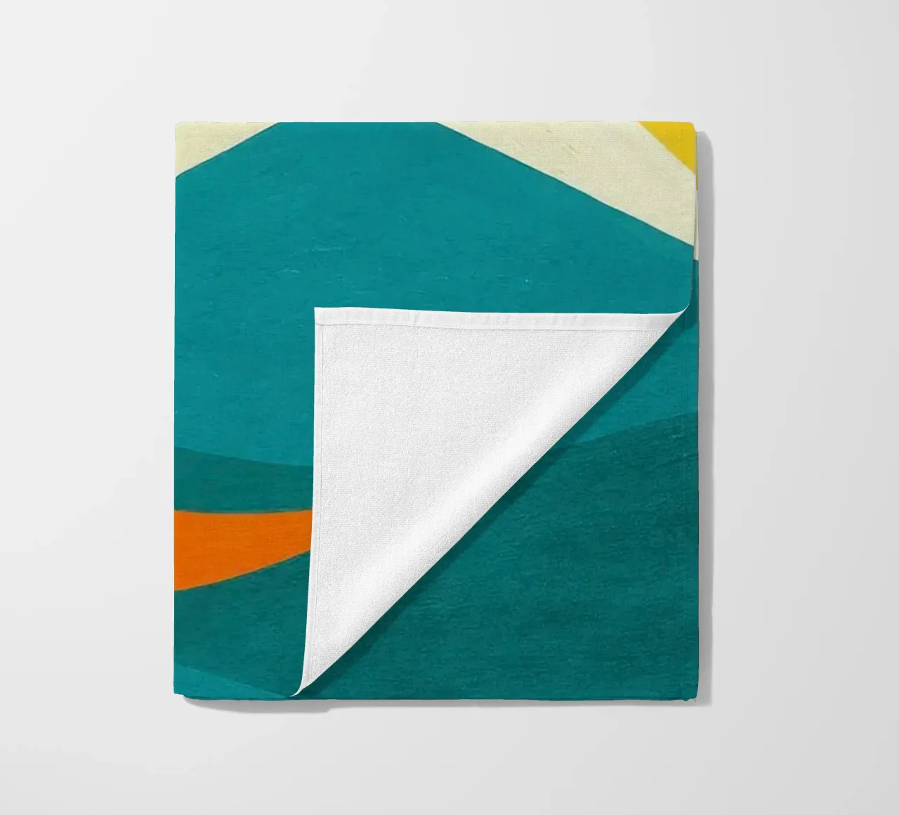 Mount Fuji - The Radiance of the Red Sun beach towel by Affiches Soleil & Déco Lumineuse – Sunny