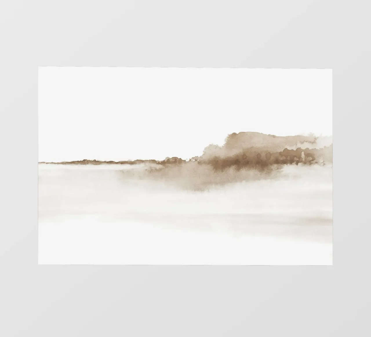 Paesaggio astratto in beige e bianco pellicola backlit da NouveauPrints