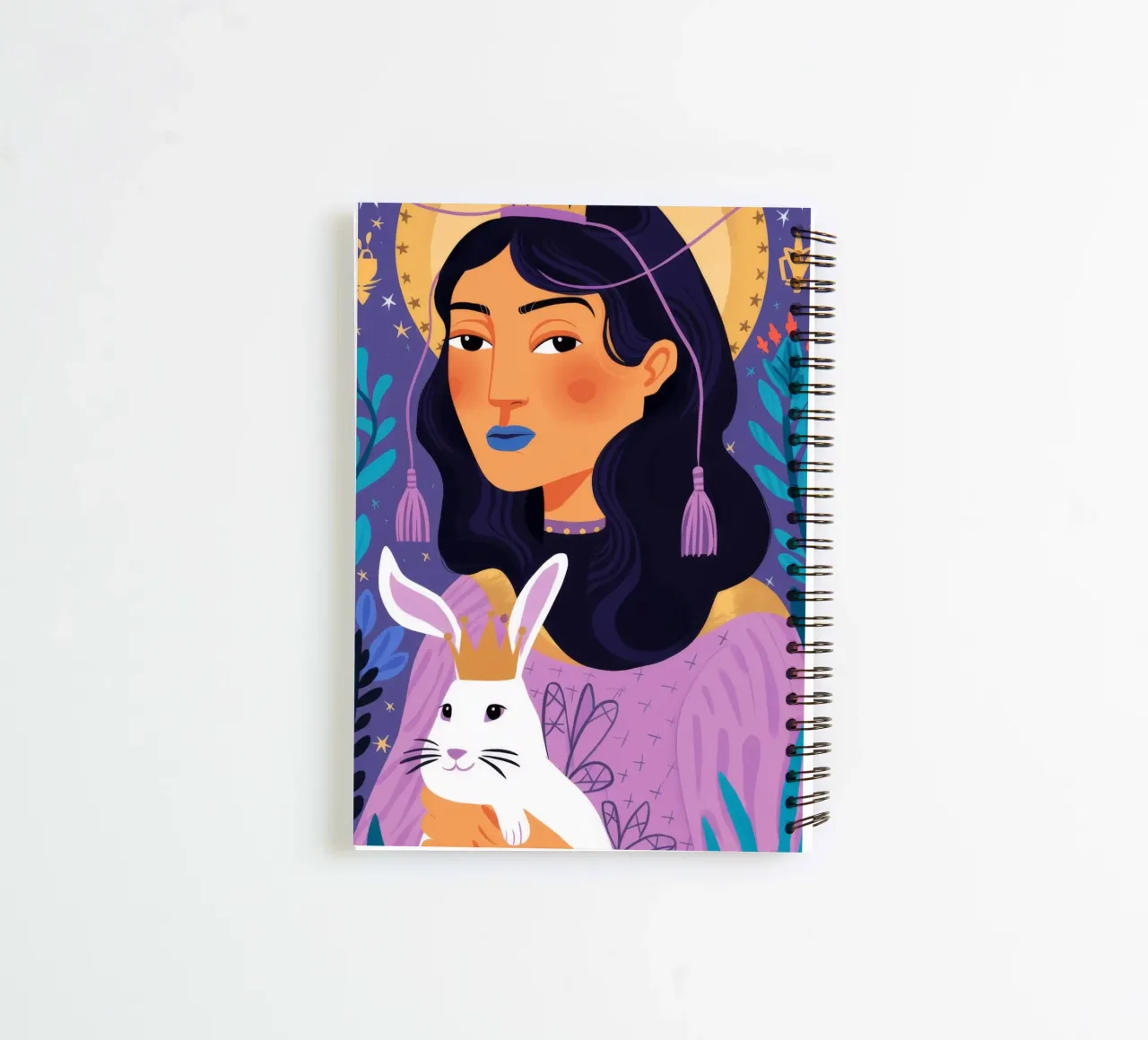 Mystical Rabbit spiral notebook by Ivory Frame