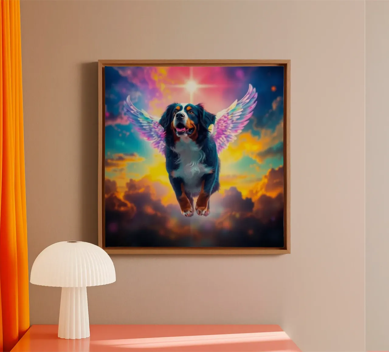 Een engel uit de hemel #52 canvas met Baklijst van Yumis.Beargang.and.Me