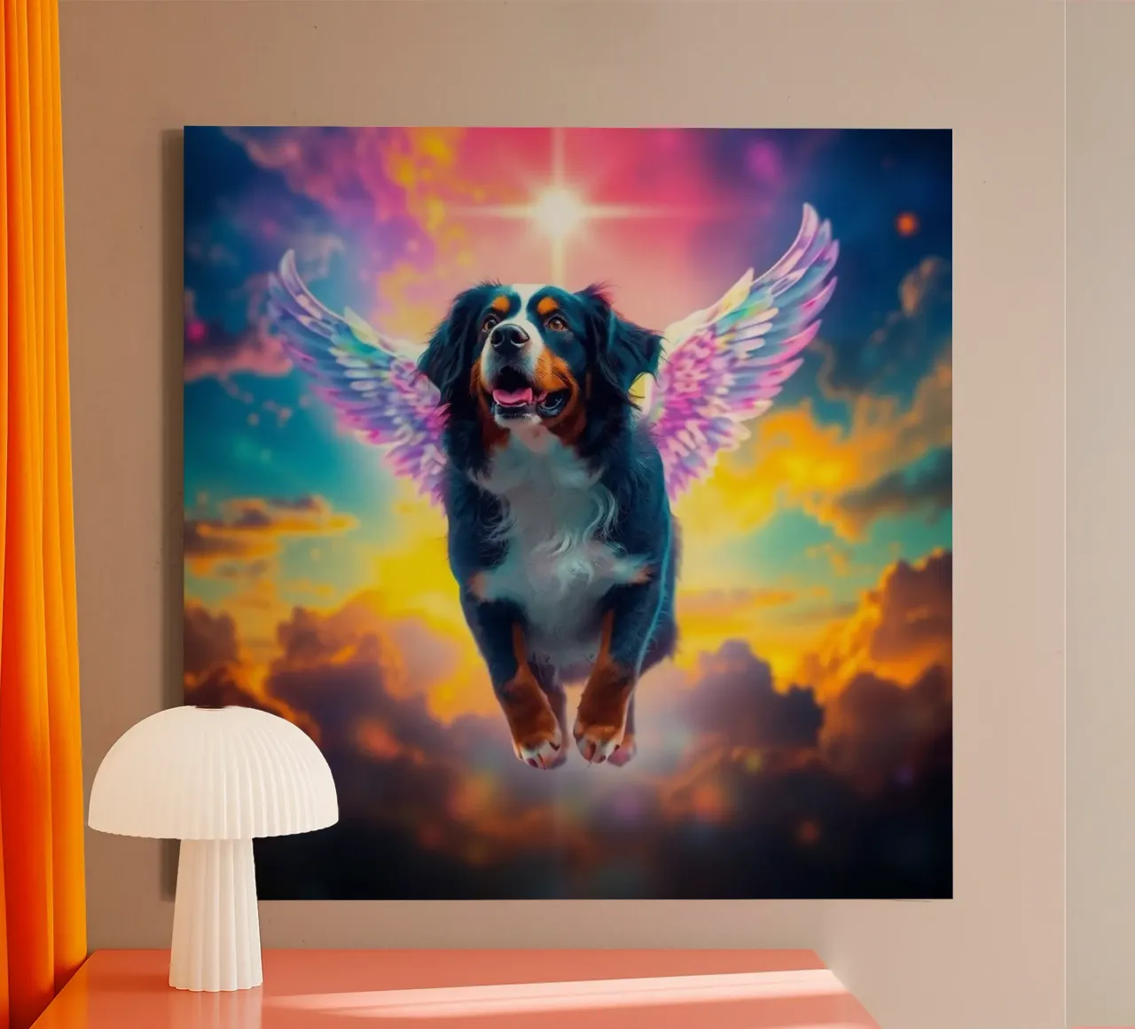 Een engel uit de hemel #52 canvas met Baklijst van Yumis.Beargang.and.Me