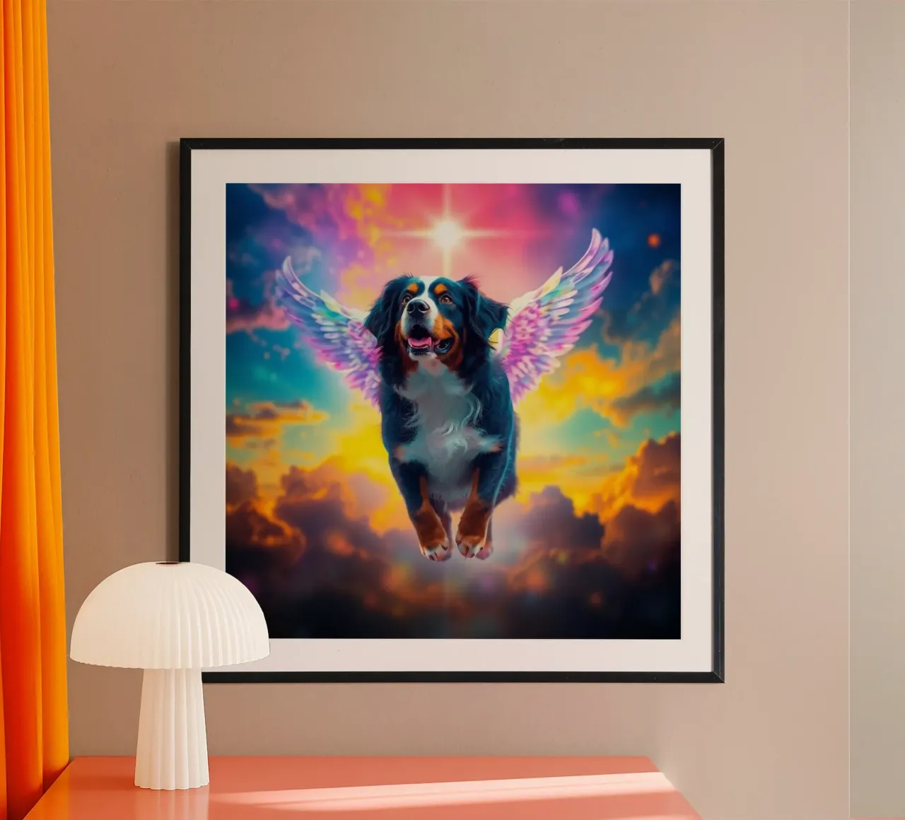 Un angelo del cielo #52 poster con telaio in legno da Yumis.Beargang.and.Me
