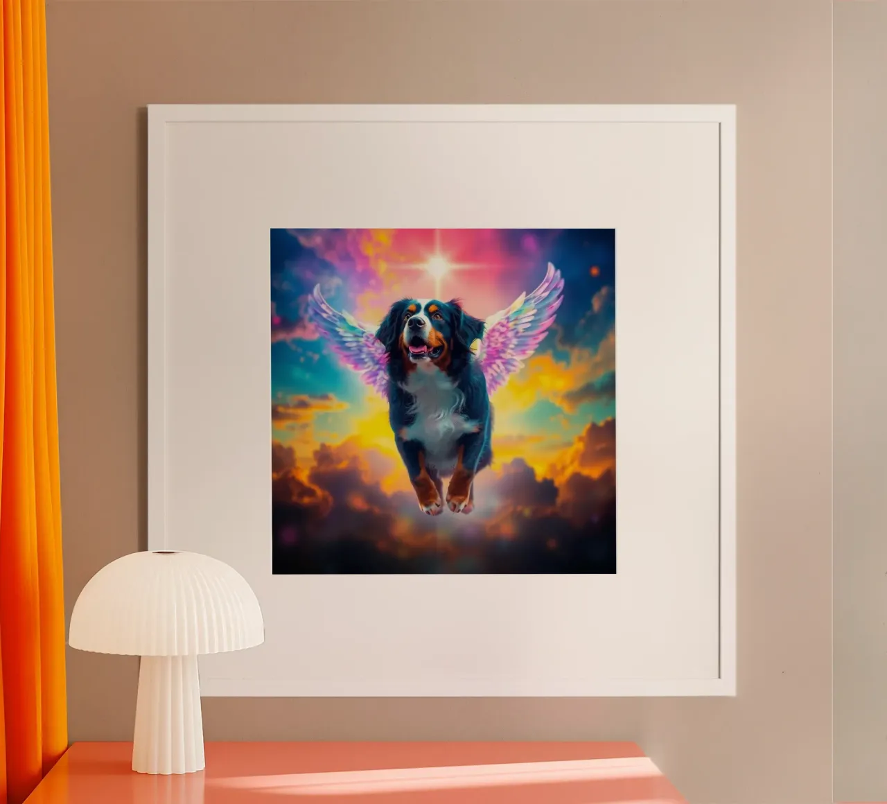 Un angelo del cielo #52 poster con telaio in legno da Yumis.Beargang.and.Me