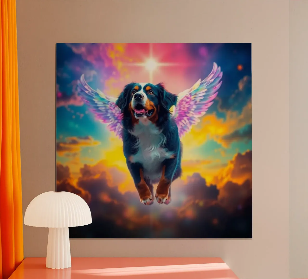 Un angelo del cielo #52 poster con telaio in legno da Yumis.Beargang.and.Me