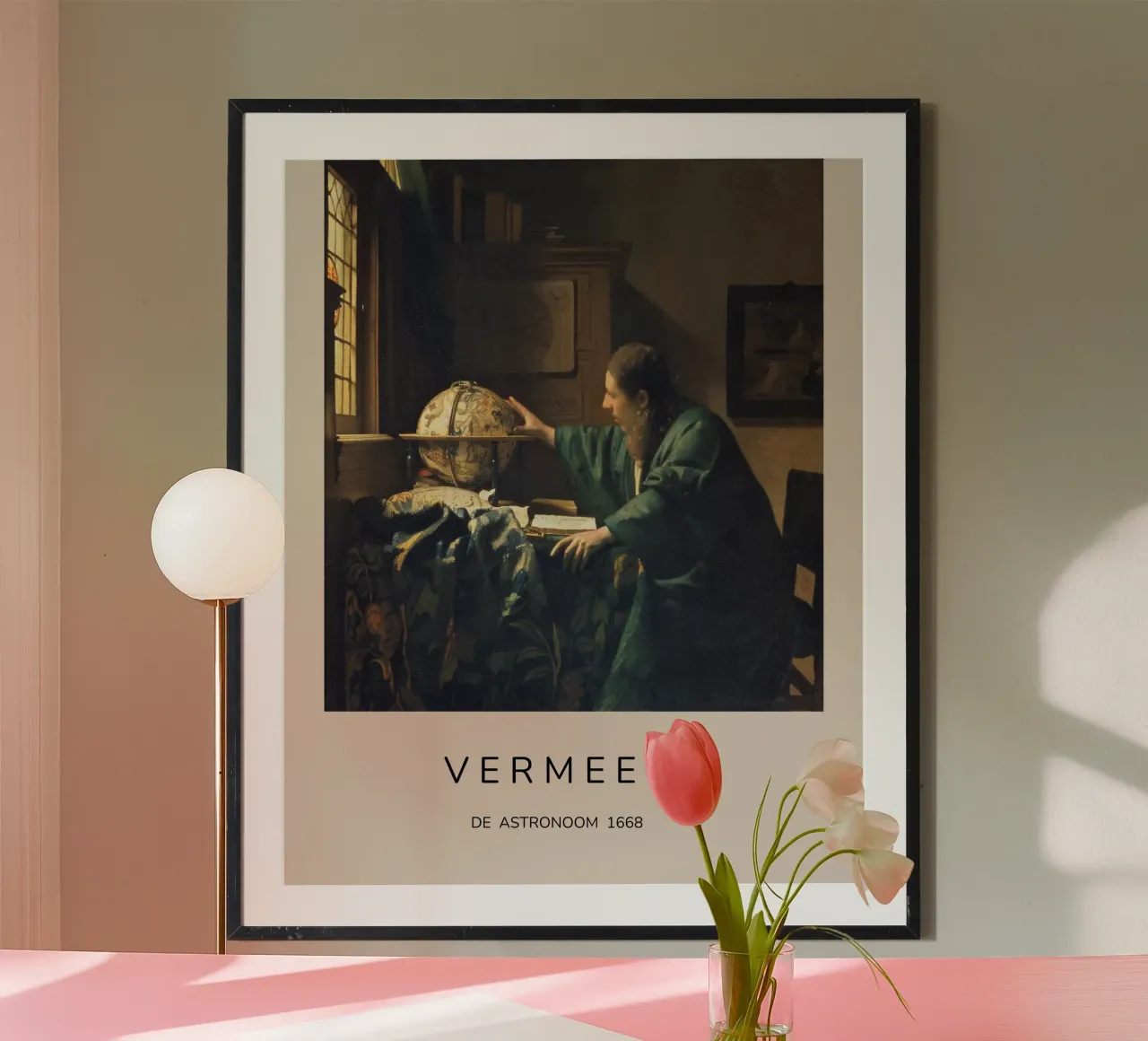 Vermeer - L'astronomo carta hahnemühle da ARTOTHEK