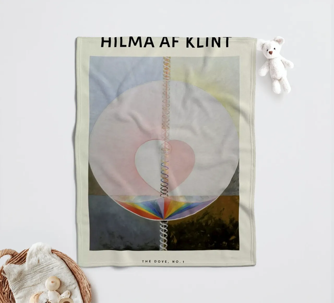 Hilma af Klint - The Dove, No. 1 manta de franela de Vintage by JUNIQE