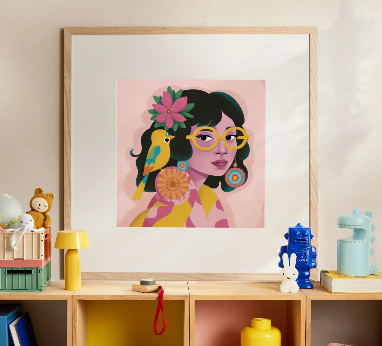 Armonia tropicale poster con telaio in alluminio da Ivory Frame