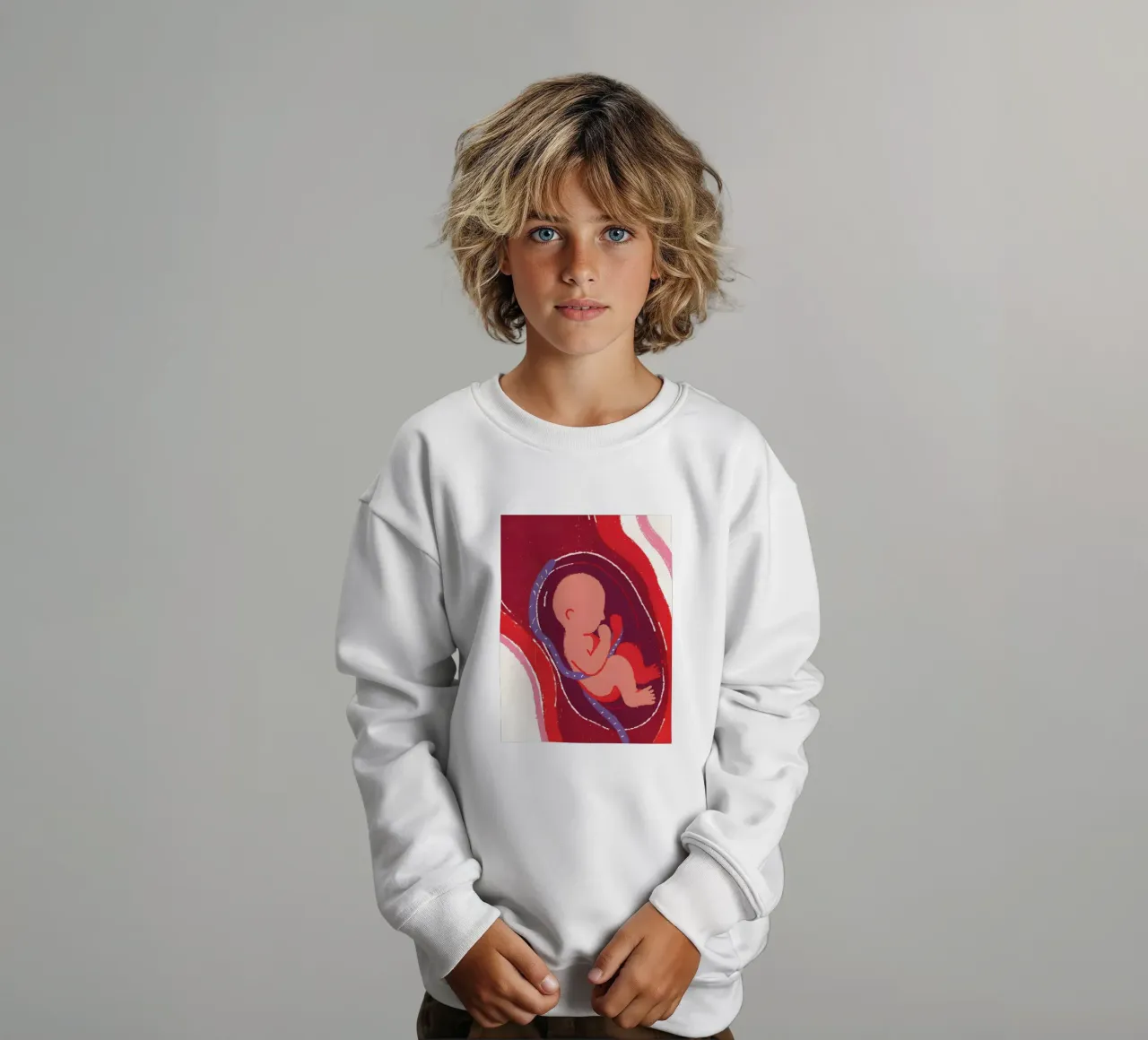 Il bambino nel grembo materno felpa bambino da PERSONAL TOUCH