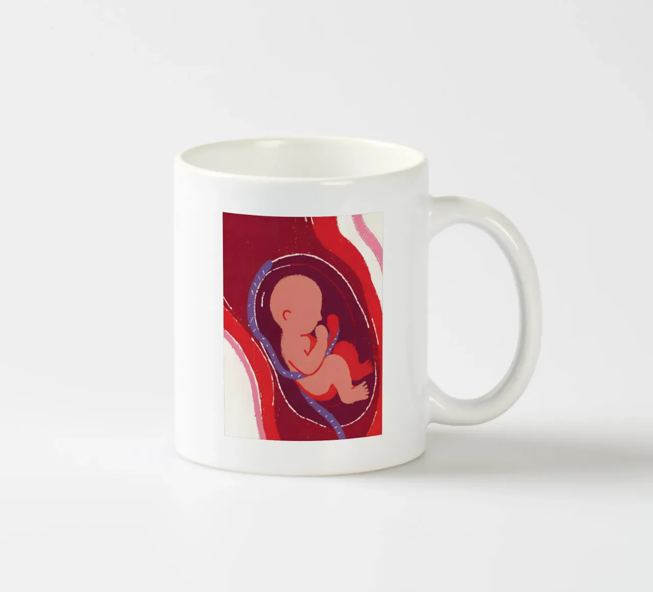 Il bambino nel grembo materno tazza in ceramica da PERSONAL TOUCH
