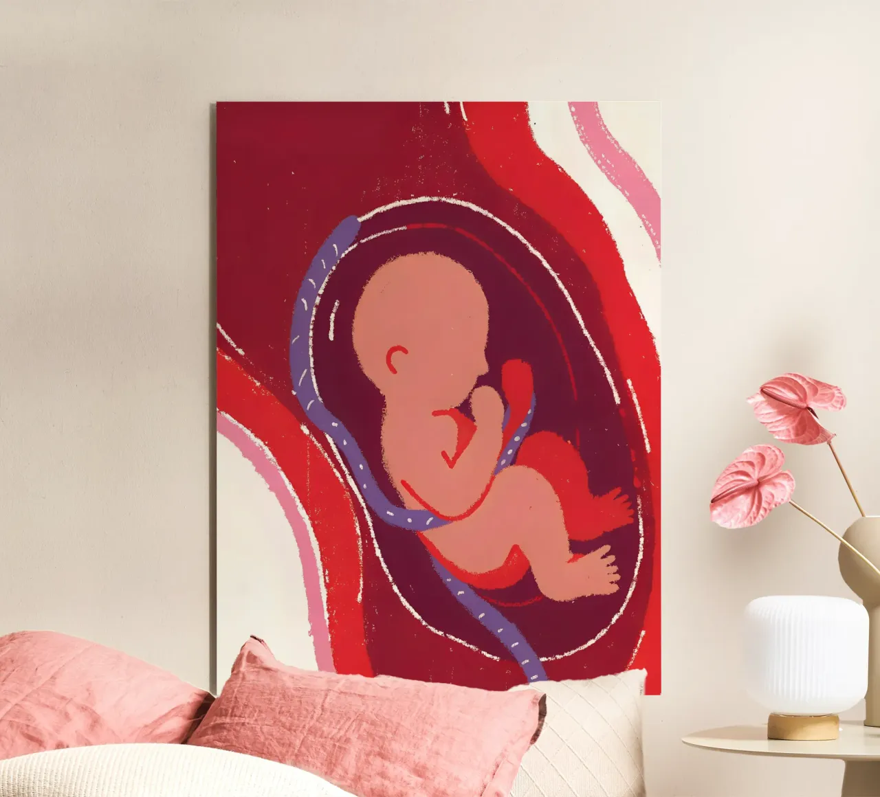 Il bambino nel grembo materno alluminio dibond da PERSONAL TOUCH