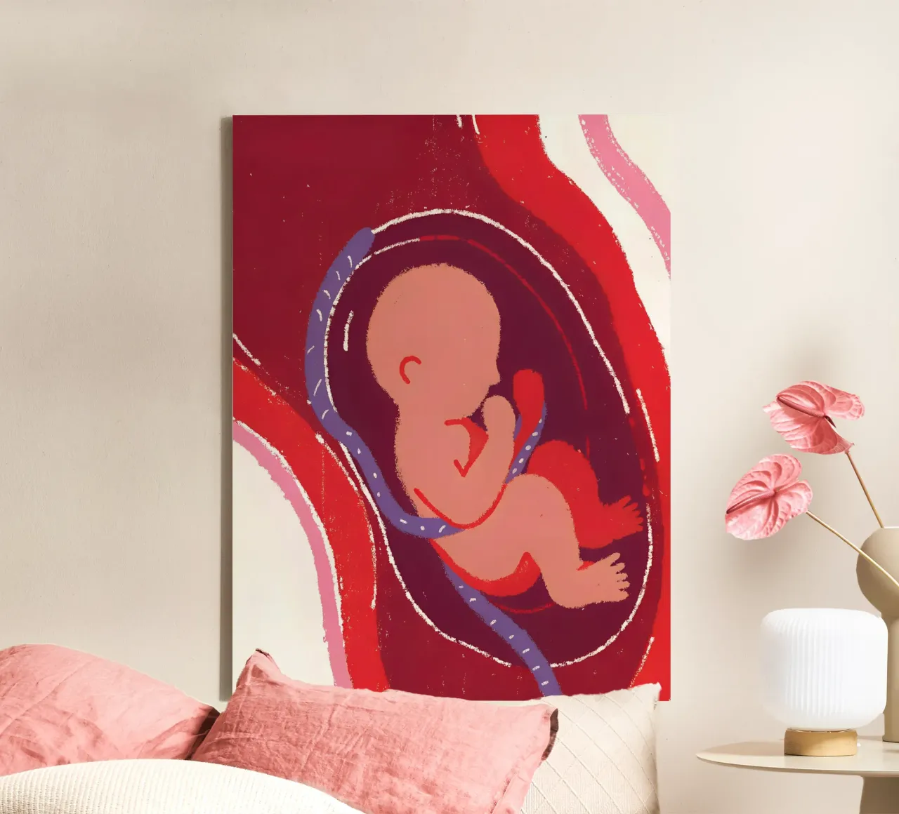 Bébé dans le ventre de sa mère toile avec Caisse américaine de PERSONAL TOUCH