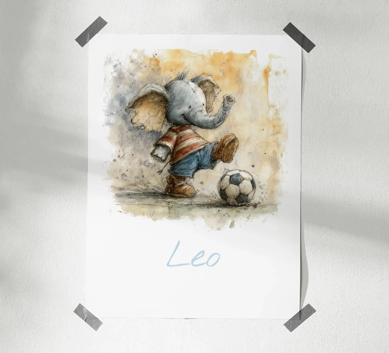 Kleiner Fußballspieler poster by Kinderherz